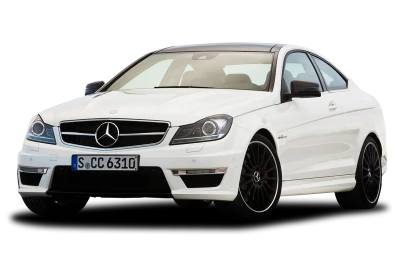 White Mercedes-Benz C63 AMG Coupe Free PNG