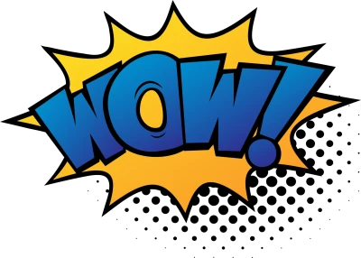WOW Comic Book Speech Bubble Explosion Free PNG