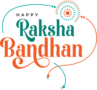 Happy Raksha Bandhan PNG Text – Rakhi Festival Typography 1