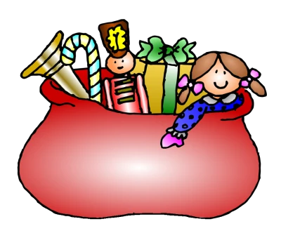 Santa Sack Full of Christmas Toys Free PNG