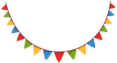 Colorful Party Bunting Flags Garland Transparent Background