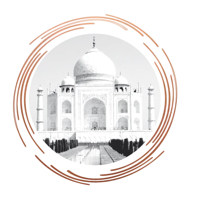 Taj Mahal Abstract Circle Frame Clipart