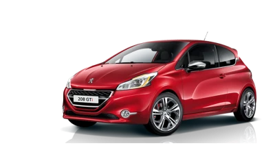 Peugeot 208 GTi Red Hatchback Car PNG Image