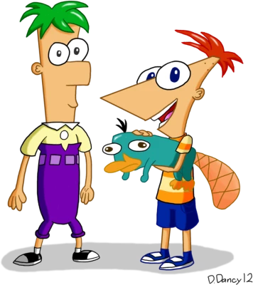 Phineas Ferb and Perry the Platypus Clipart