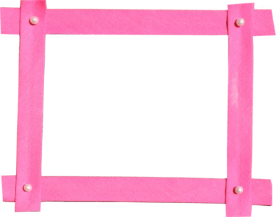 Pink Ribbon Square Frame Border Transparent Background
