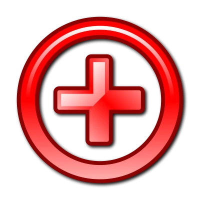 Red Medical Cross Button Icon PNG Image
