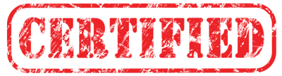 Red Grunge Certified Rubber Stamp Clipart