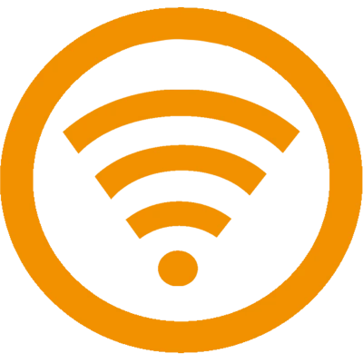 Orange Circular Wifi Signal Icon Clipart