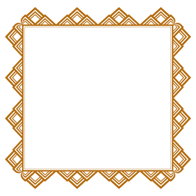 Gold Decorative Square Border Frame Free PNG