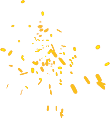 Gold Confetti Particles Explosion PNG Image