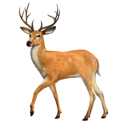 Standing Spotted Deer Animal Clipart