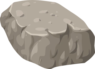 Grey Stone Rock Vector Clipart