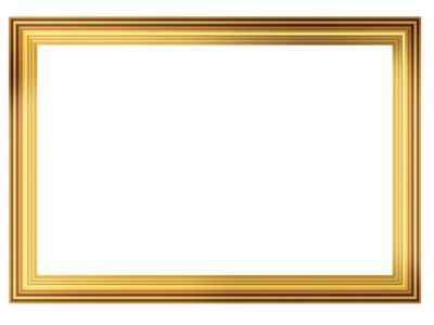 Empty Gold Picture Frame Transparent Background