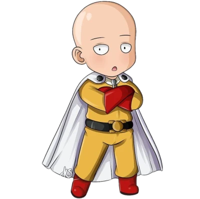 Saitama One Punch Man Chibi Free PNG