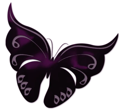Dark Purple Decorative Butterfly Clipart