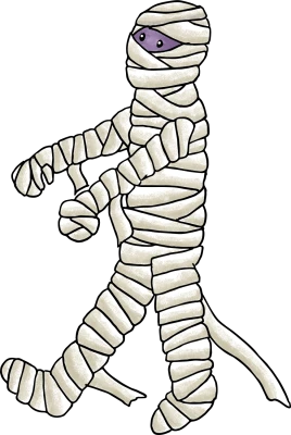 Cartoon Halloween Mummy Walking PNG Image