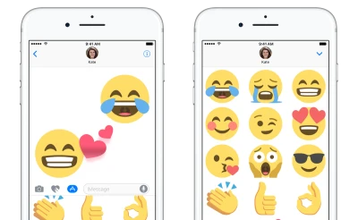 iPhone iMessage Screen with Emojis PNG Image