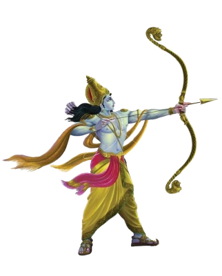 Lord Rama with Bow Colorful Clipart