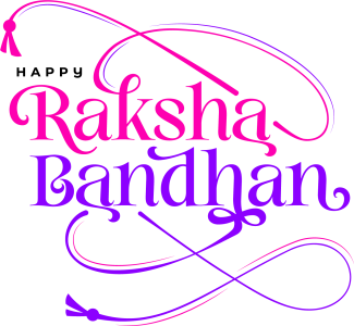 Happy Raksha Bandhan Text PNG – Transparent Festival Greeting 18