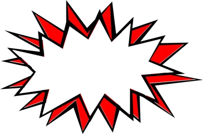 Comic Book Explosion Speech Bubble Transparent Background
