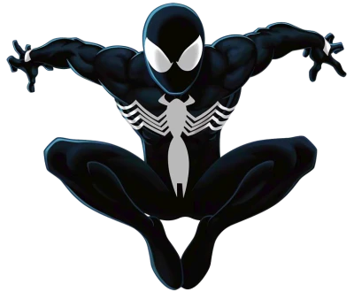 Spider-Man Black Symbiote Suit Free PNG