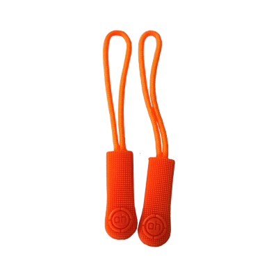 Orange Silicone Zipper Pulls Lanyard Free PNG