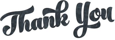 Vintage Script Thank You Lettering Free PNG