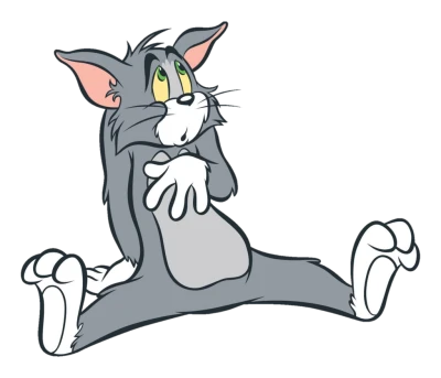 Shocked Tom Cat Cartoon Character Free PNG