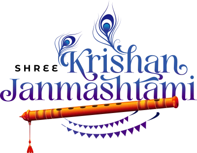 Shree Krishna Janmashtami Text PNG – Transparent Devotional Design