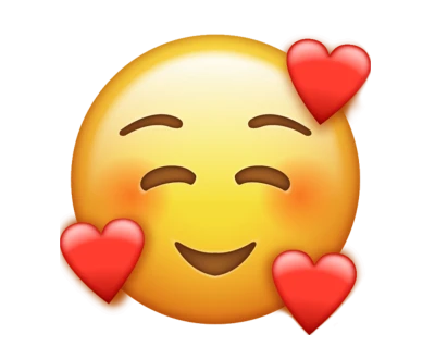 Smiling Face With Hearts Emoji Free PNG