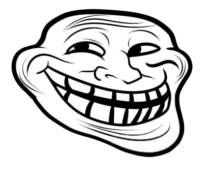 Classic Troll Face Meme Drawing Free PNG