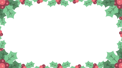 Christmas Holly Berry Frame Border Free PNG