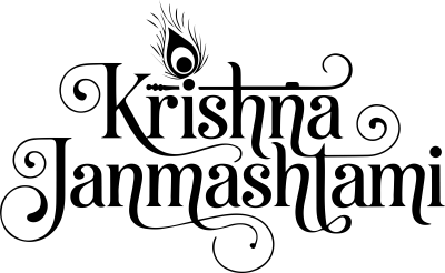 Krishna Janmashtami Text PNG – Transparent Festival Typography