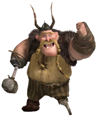 Gobber Viking Character 3D Animation Free PNG