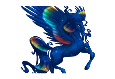 Blue Winged Pegasus Fantasy Pony Free PNG