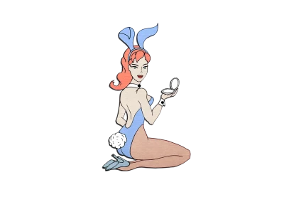 Vintage Retro Playboy Bunny Girl Free PNG