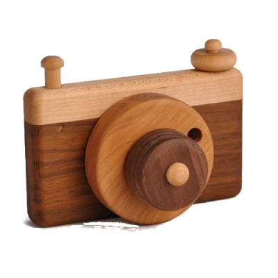 Cute Wooden Toy Camera Free PNG