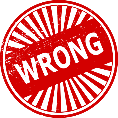 Red Wrong Grunge Rubber Stamp Free PNG