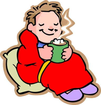 Boy Wrapped In Blanket Hot Cocoa Free PNG