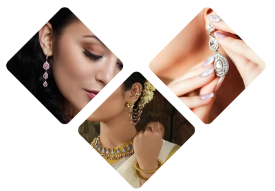 Luxury Earrings Jewelry Collage Free PNG