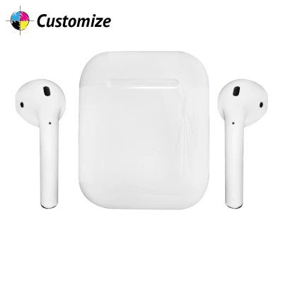 White Wireless Earbuds with Charging Case Clipart
