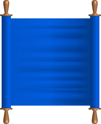 Sacred Blue Torah Scroll on Wood Free PNG