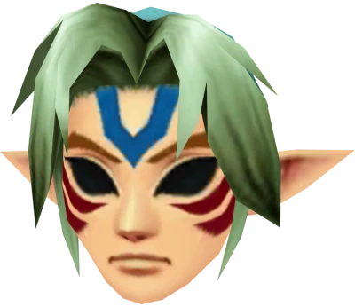 Fierce Deity Link Face Mask Zelda PNG Image