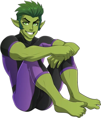 Beast Boy Green Superhero Character Free PNG