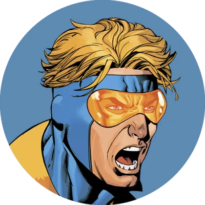 Booster Gold DC Superhero Portrait PNG Image