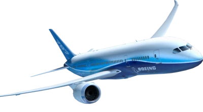Blue Boeing 787 Dreamliner Airplane PNG Image