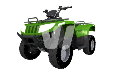 Green Off-Road All Terrain Vehicle ATV Clipart