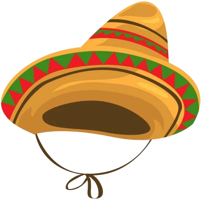 Traditional Mexican Sombrero Hat Illustration PNG Image