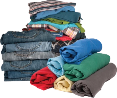 Stack of Folded Colorful Clothes Free PNG