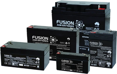 Fusion AGM Heavy Duty Batteries Set PNG Image